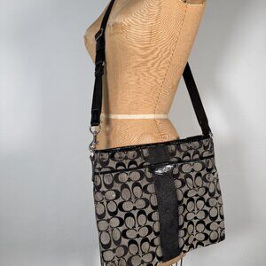 Y2K Coach Shoulder Bag Black Monogram